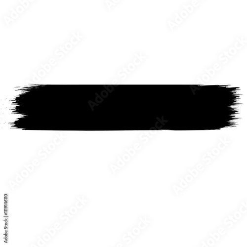 Black Brush Stroke Text Box Label Banner Design