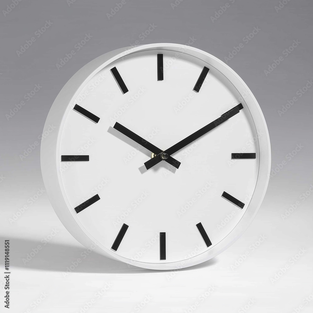 Minimalist Desk Clock. isolated on white background
Minimalist Desk Clock. isolated on white background