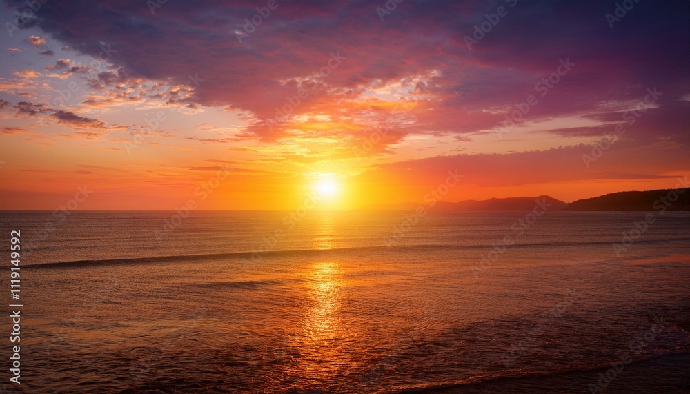 Golden sun ascending in a vivid morning sky, casting warm orange and pink tones, symbolizing renewal and the beauty of nature Golden sun ascending in a vivid morning sky, casting warm orange and pink tones, symbolizing renewal and the beauty of nature
