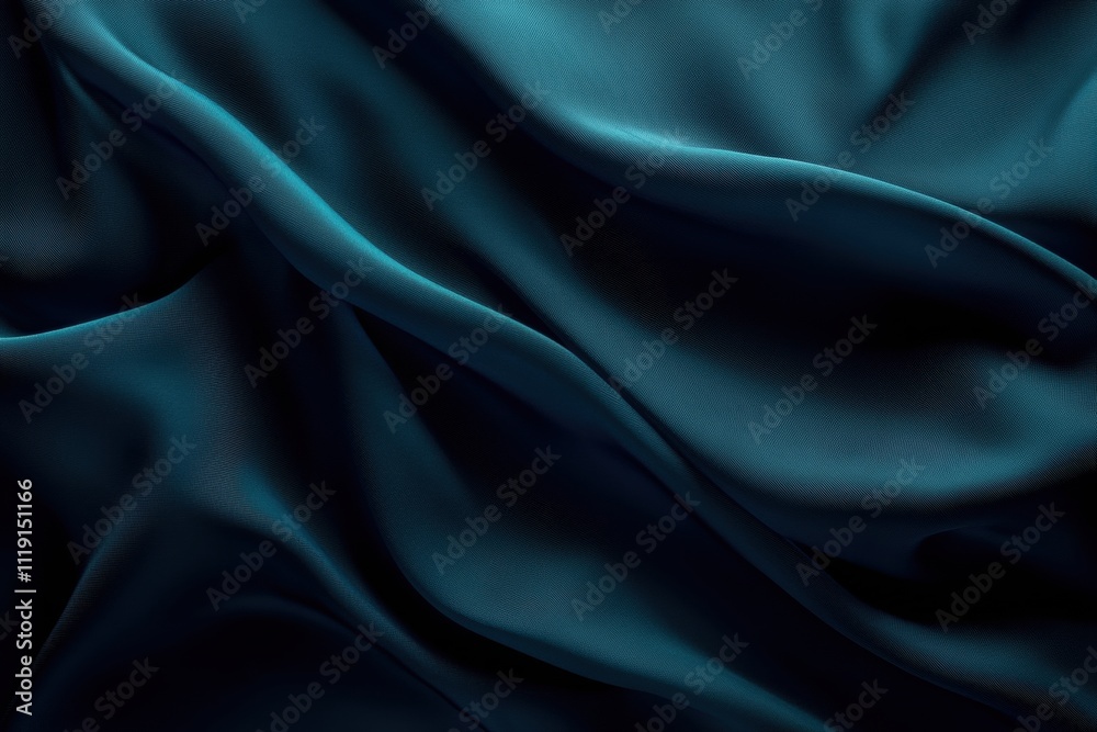 Dark teal silk fabric with soft folds. Ideal for backgrounds, fashion, or luxury product promotions. Dark teal silk fabric with soft folds. Ideal for backgrounds, fashion, or luxury product promotions.