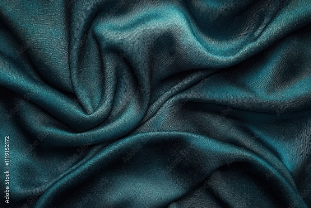 Deep teal silk fabric with rich folds. Perfect for luxury, fashion, or textile designs. Deep teal silk fabric with rich folds. Perfect for luxury, fashion, or textile designs.