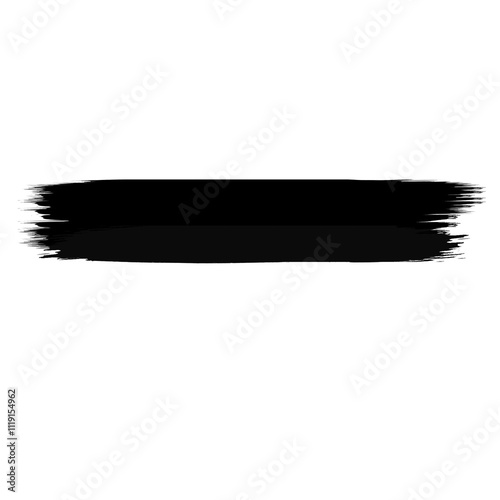 Black Brush Stroke Label