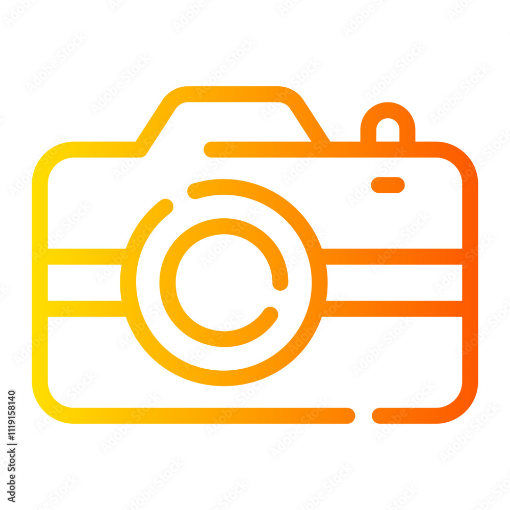 camera Line Gradient Icon