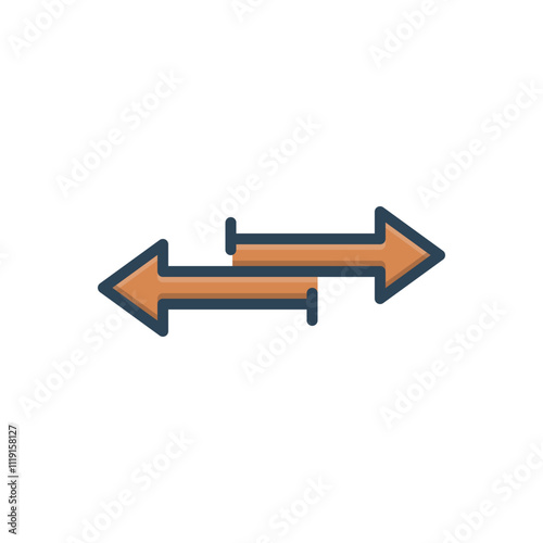 Color illustration icon for transfer