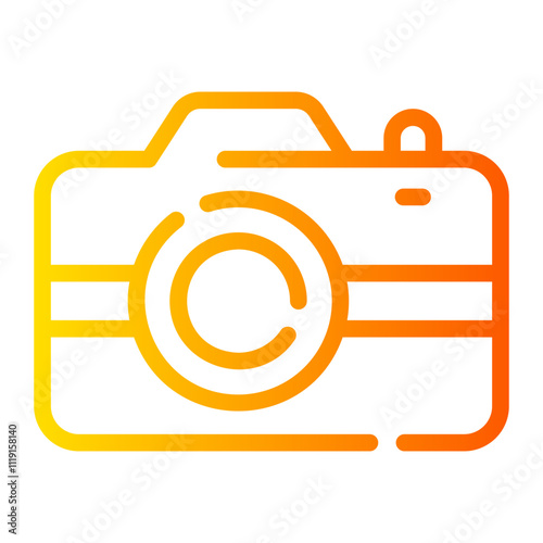 camera Line Gradient Icon