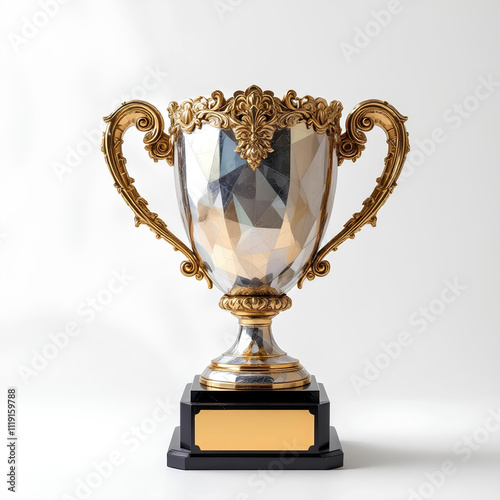 A gold cup with a star on it is surrounded,golden trophy is in front of blue background,Tennis player holding winner's cup,gold cup photo