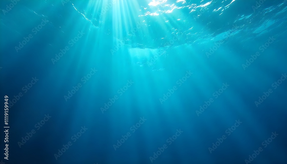 underwater scene with sun rays