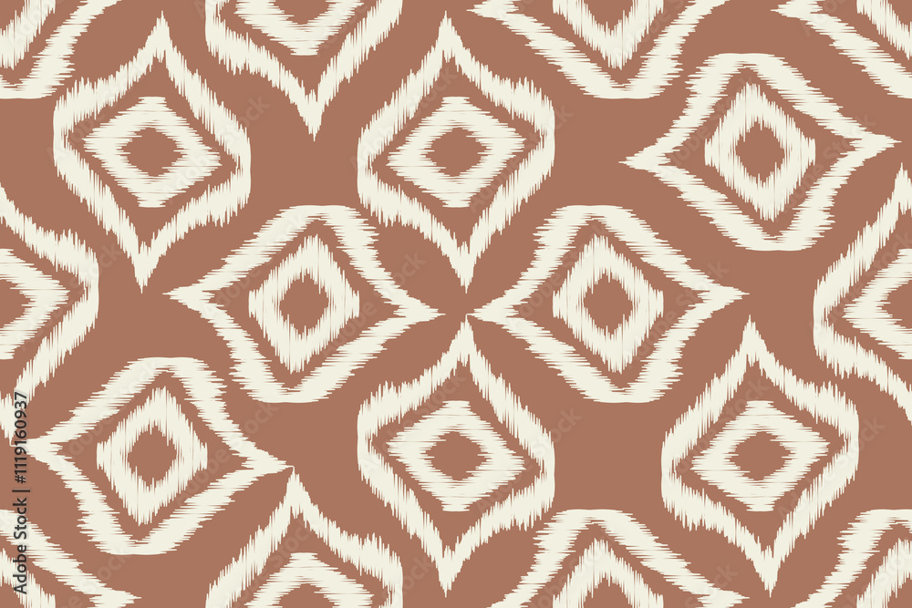 Ethnic abstract ikat art. Aztec ornament print. geometric ethnic pattern seamless color oriental. Design for background, curtain, carpet, wallpaper, clothing, wrapping, Batik, and vector illustration.