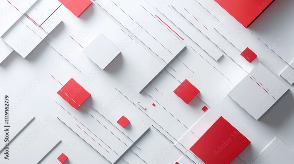 Diagonal Shapes and Shadows on White Background. Diagonal Shapes and Shadows on White Background.