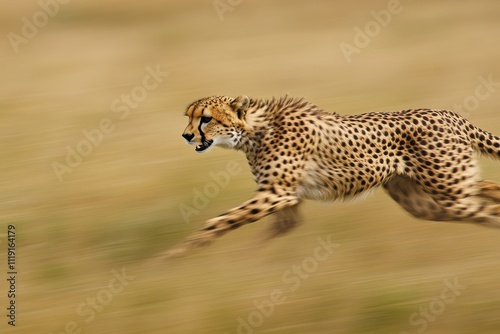 ChatGPT said: ChatGPT Cheetah sprinting across the African savanna, blurred grass beneath, emphasizing the speed and precision of the world's fastest land animal, power, nature, predator, fast photo