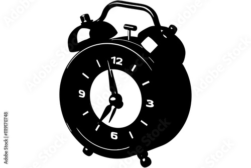 Beautiful rendering of a green alarm clock vector art illustration