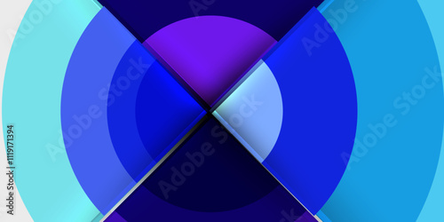 Techno circles and semi circles. Vector Illustration For Wallpaper, Banner, Background, Card, Book Illustration, landing page