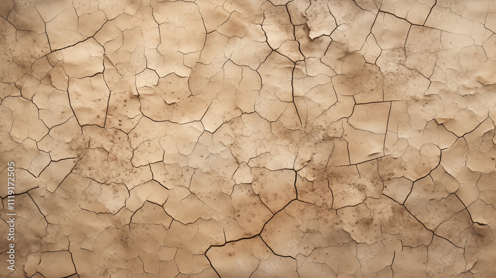 Close-up of cracked clay soil in warm reddish-brown tones, showcasing intricate patterns formed by drying. Ideal for nature and texture themes. Close-up of cracked clay soil in warm reddish-brown tones, showcasing intricate patterns formed by drying. Ideal for nature and texture themes.