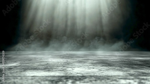 Cinematic Grey Concrete Background  Smoke  Light Rays  HDR  4K Texture