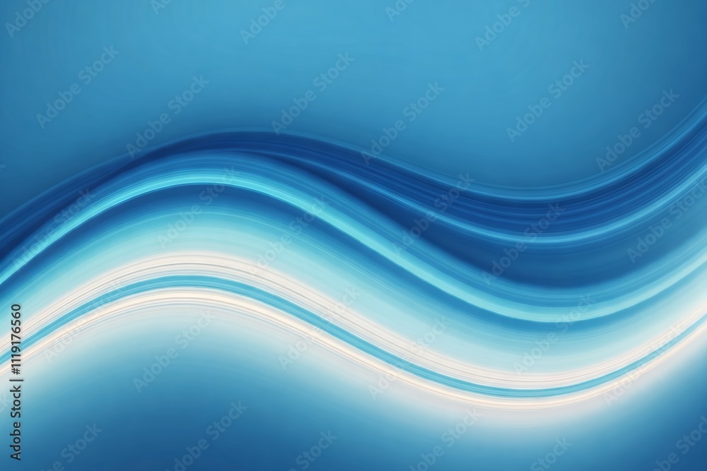 Fototapeta premium Abstract blue wave background.