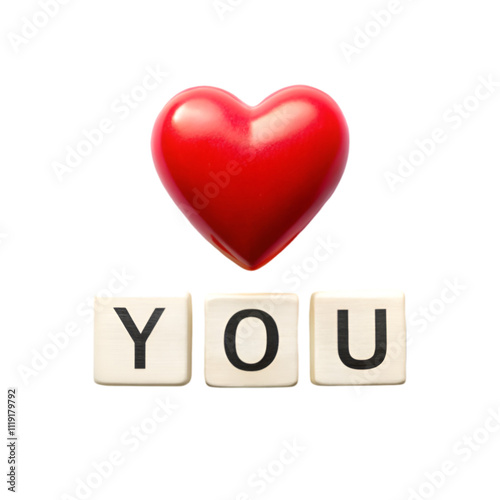 I LOVE YOU text on white