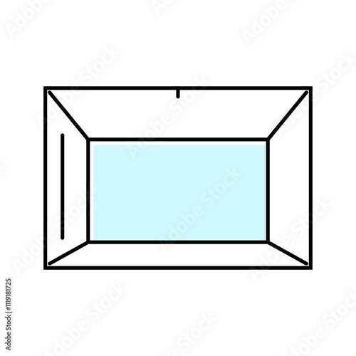 box glass package color icon vector. box glass package sign. isolated symbol illustration