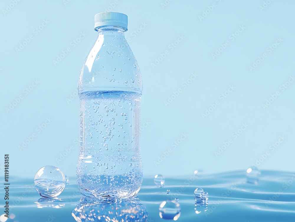Pure Hydration: A Crystal Clear Bottle of Fresh Water Pure Hydration: A Crystal Clear Bottle of Fresh Water