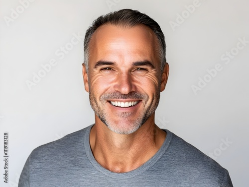 Confident Middle Aged Man With Full Head of Hair After Treatment