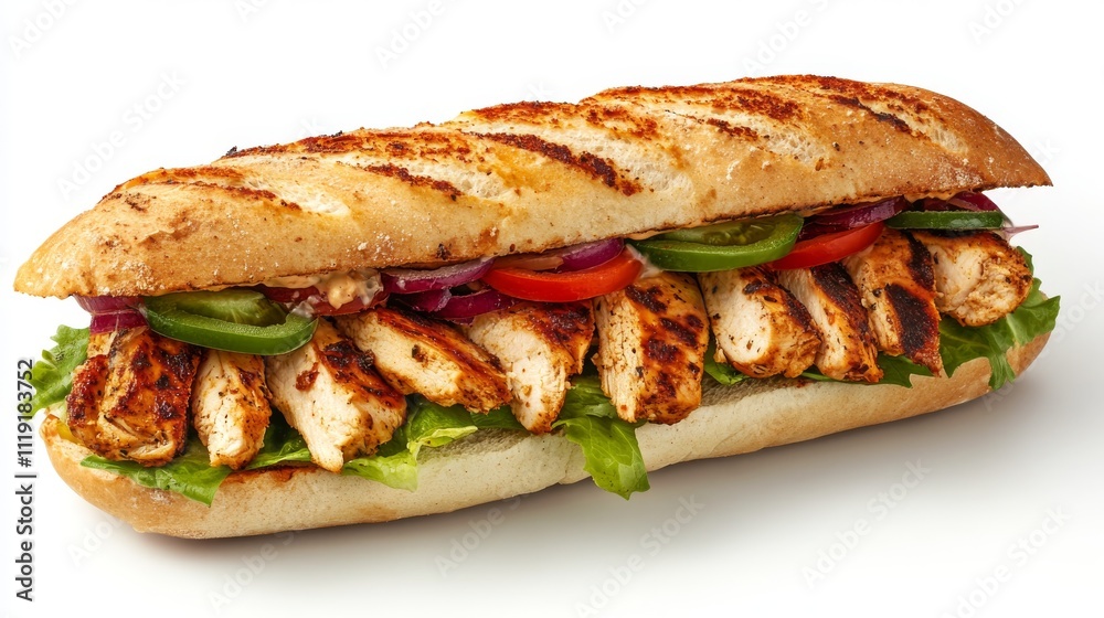 72.Delicious and Healthy Sandwich with Vegetables and Gyros Chicken: 72.Delicious and Healthy Sandwich with Vegetables and Gyros Chicken: