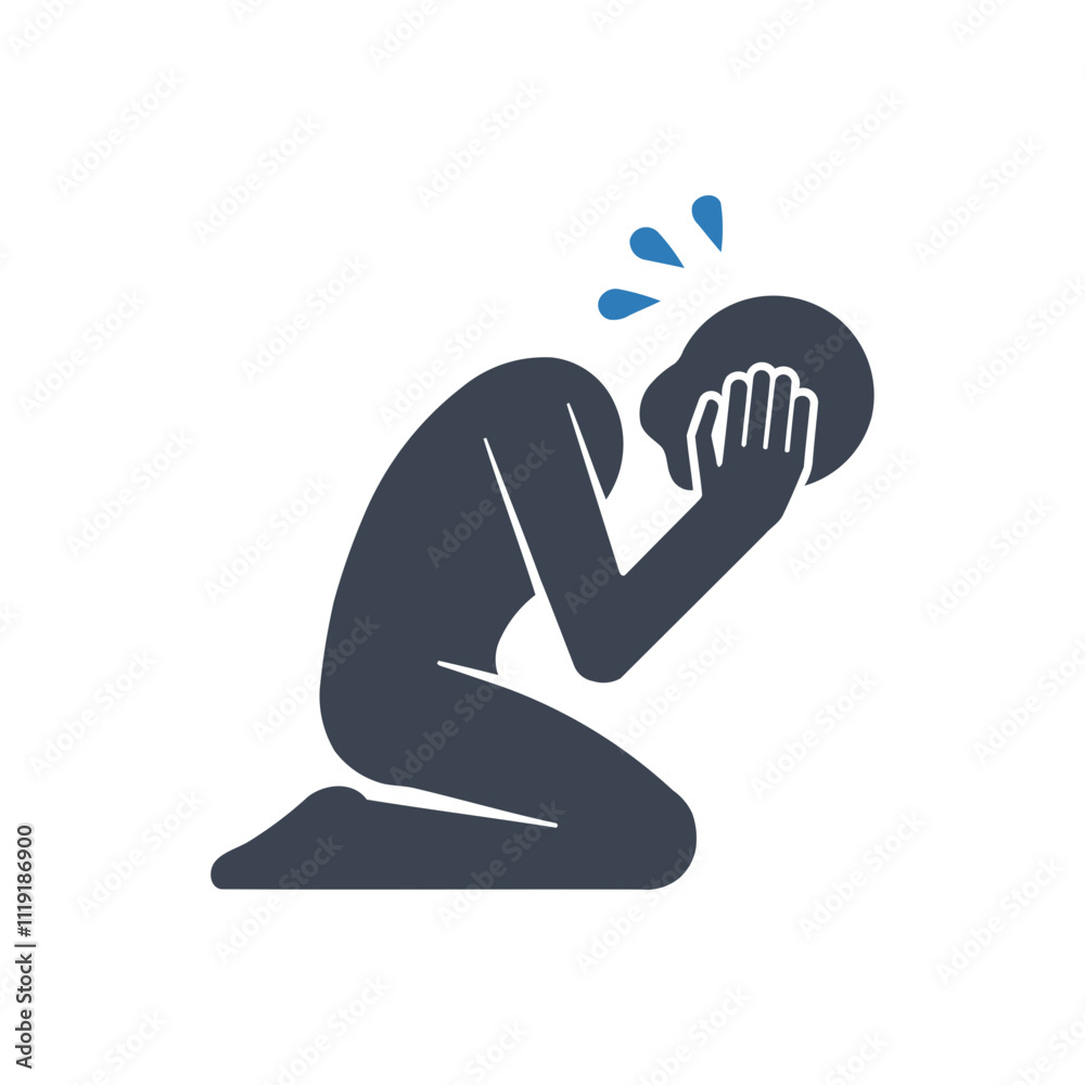 Obraz premium Deep Prayer Pose icon