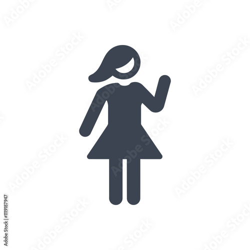 Waving Girl Figure icon