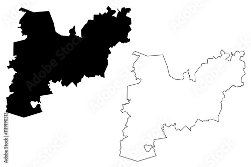 Ape Municipality (Republic of Latvia, Administrative divisions of Latvia, Municipalities and their territorial units) map vector illustration, scribble sketch Ape map