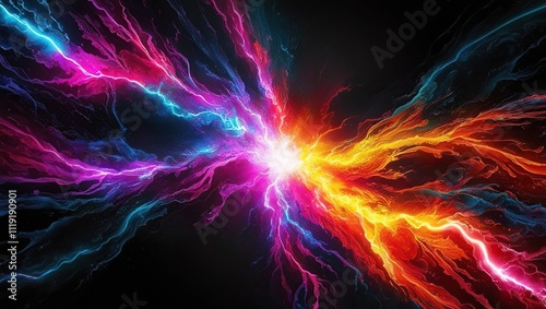 abstract background with glowing lines