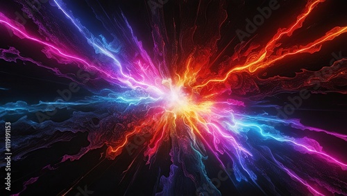 abstract background with glowing lines