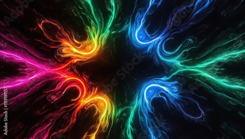 abstract background with glowing lines