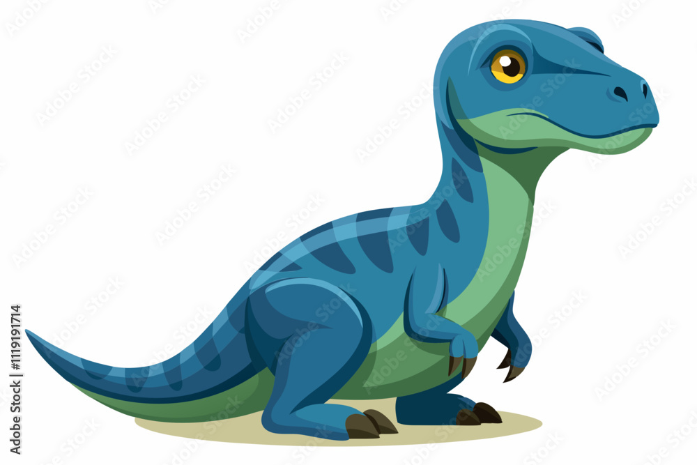 Dinosaur sitting statuette close up isolated on a white background vector illustration Dinosaur sitting statuette close up isolated on a white background vector illustration