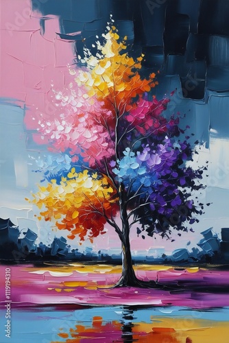 Fototapeta A captivating abstract expressionist