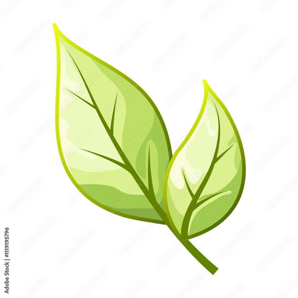 Ecology icon two green leaves. Ecology icon two green leaves.