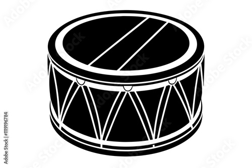 Toy drum illustration on white background