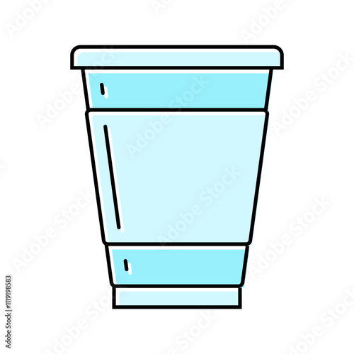 cup plastic package color icon vector. cup plastic package sign. isolated symbol illustration