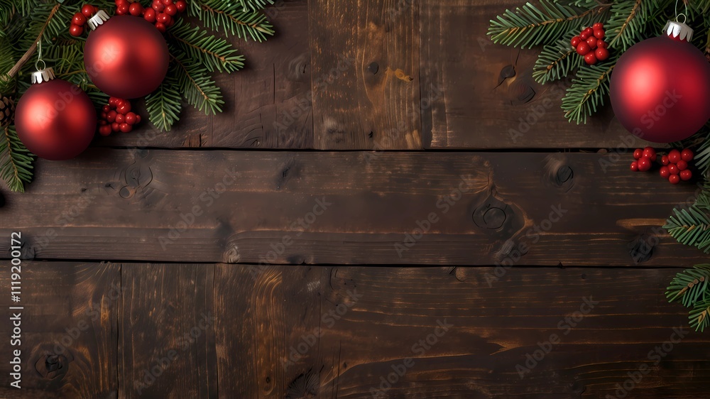 Christmas decoration wooden background art