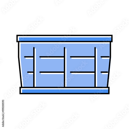 box plastic package color icon vector. box plastic package sign. isolated symbol illustration