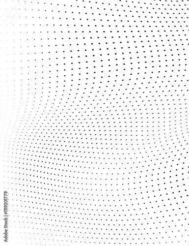 Waves of halftone texture in black and white