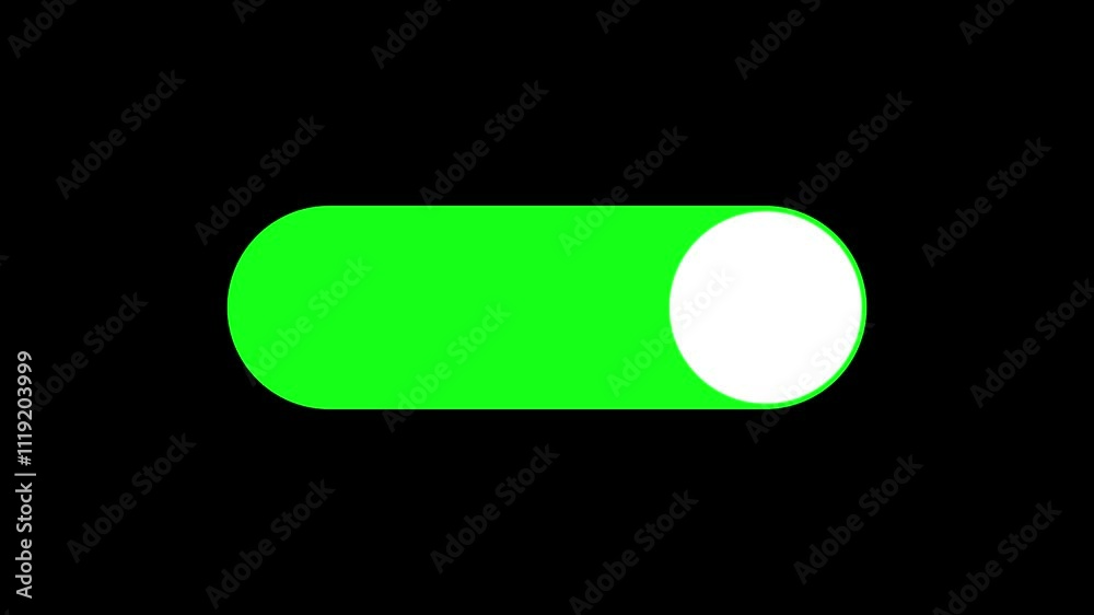 ON OFF toggles switch buttons, Isolated On Off switcher icons animation, Button Red turn to green in black background ON OFF toggles switch buttons, Isolated On Off switcher icons animation, Button Red turn to green in black background