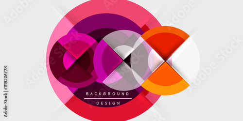 Target circle geometric abstract shapes. Vector Illustration For Wallpaper, Banner, Background, Card, Book Illustration, landing page