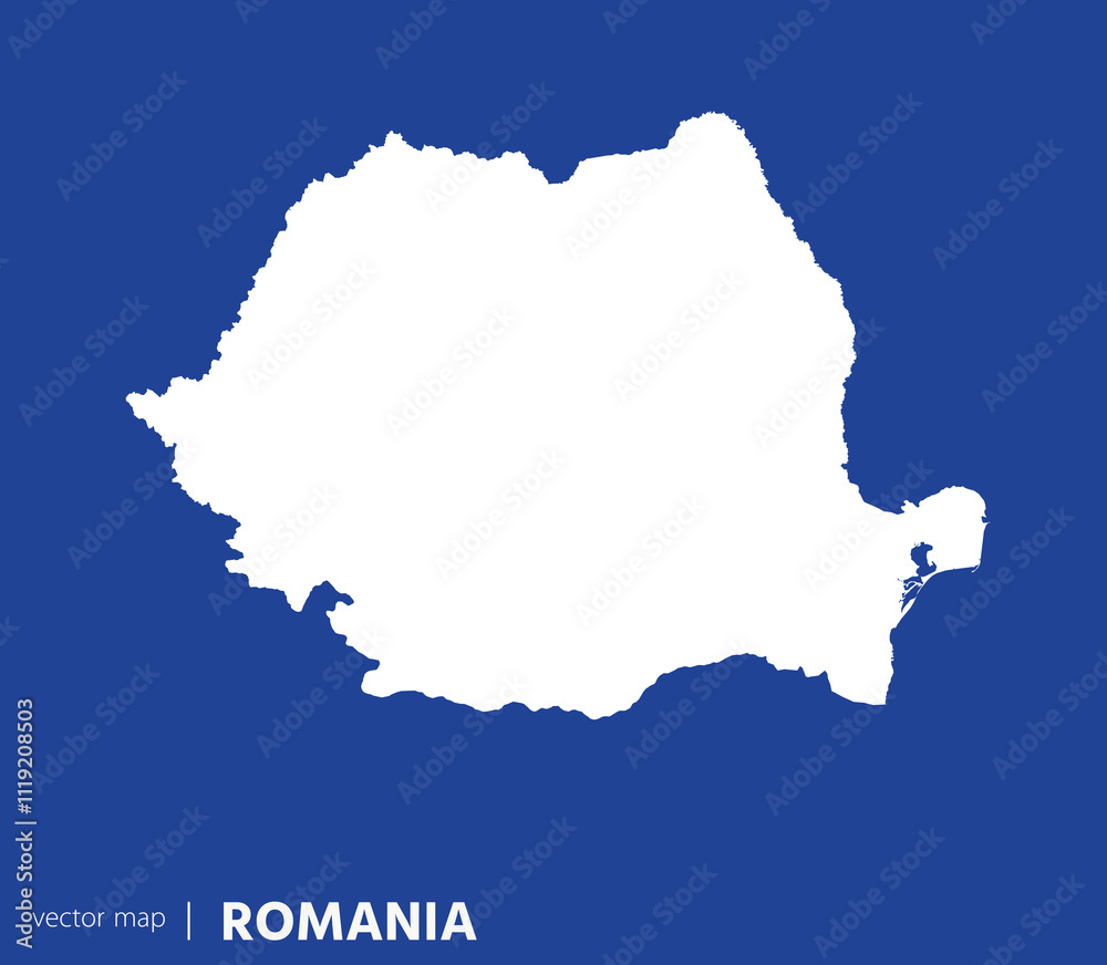 Fototapeta premium High Detailed Vector Map - Romania 