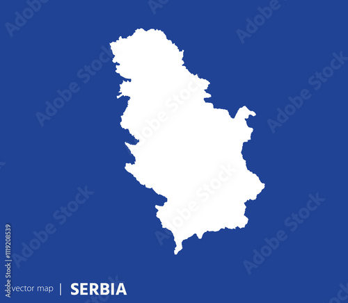 High Detailed Vector Map - Serbia	