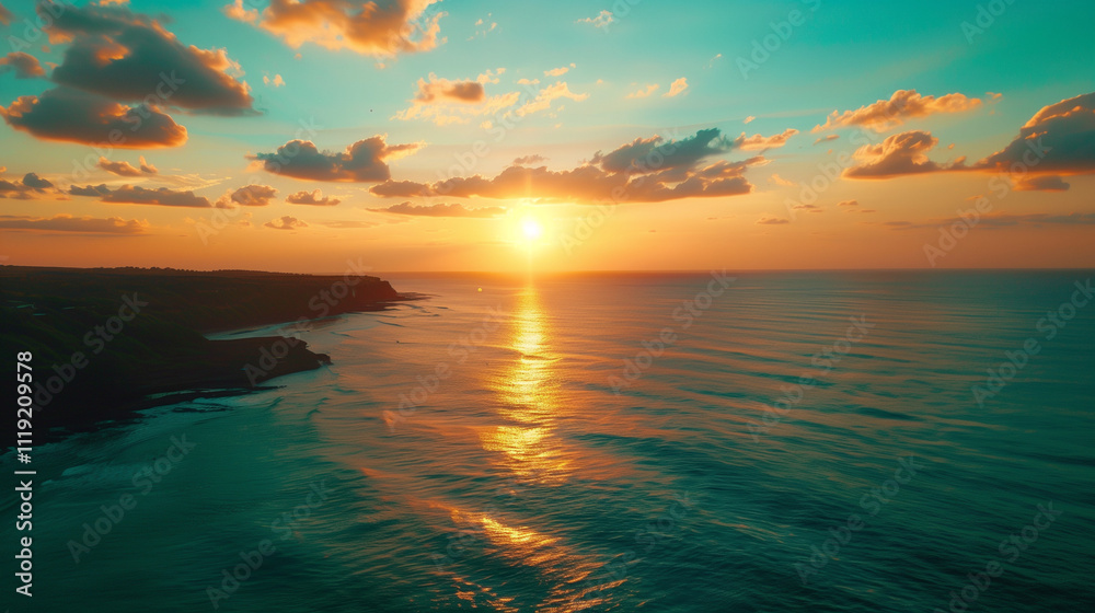 Obraz premium sunset over the sea