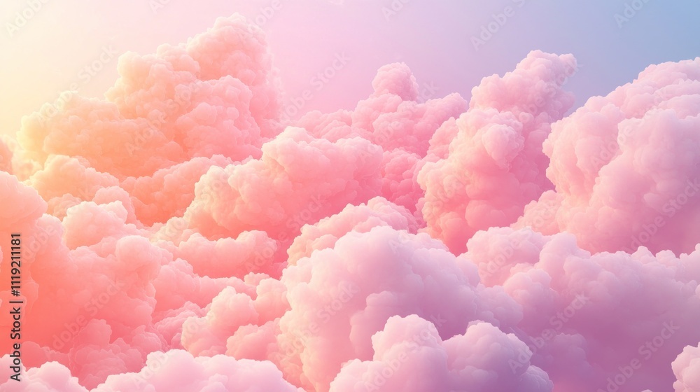 Dreamy Pink Cloudscape Soft Pastel Sky Background Dreamy Pink Cloudscape Soft Pastel Sky Background
