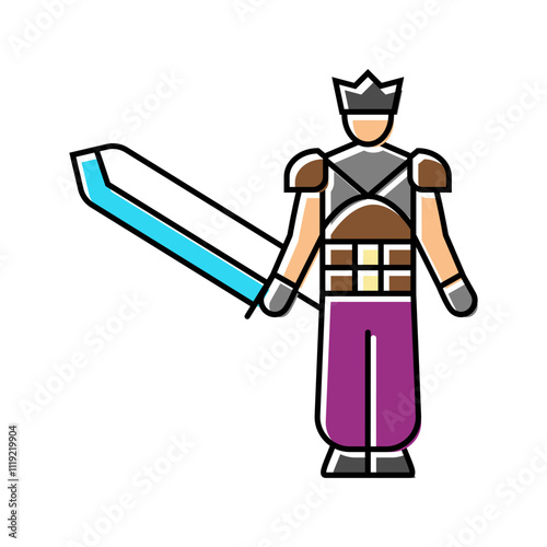 fantasy cosplay male color icon vector. fantasy cosplay male sign. isolated symbol illustration