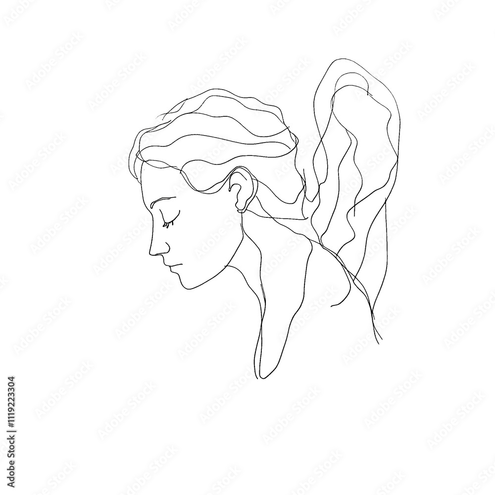 Minimalist line drawing of an angel in a simple artistic style on a transparent background. Minimalist line drawing of an angel in a simple artistic style on a transparent background.