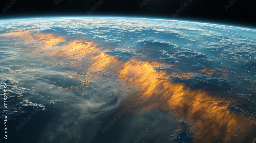 Golden Hour Earth Stunning High Resolution Space View of Planet Golden Hour Earth Stunning High Resolution Space View of Planet