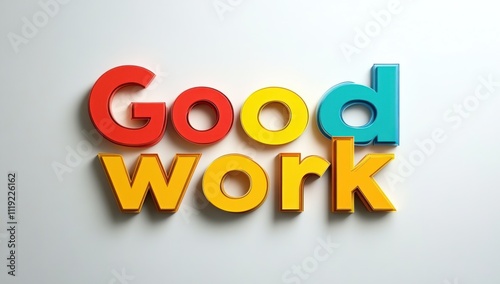 Good Work - Colorful Letters