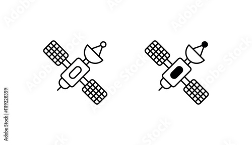 Satellite signals icon design with white background stock illustration