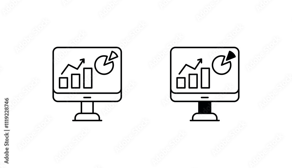 Data Analytics icon design with white background stock illustration Data Analytics icon design with white background stock illustration